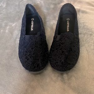 Airwalk Midnight Blue Embroidered Flats Size 8